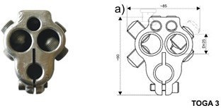 Zacisk transformatora  TOGA 3/M20 (BK - 1115-811-320-350/004